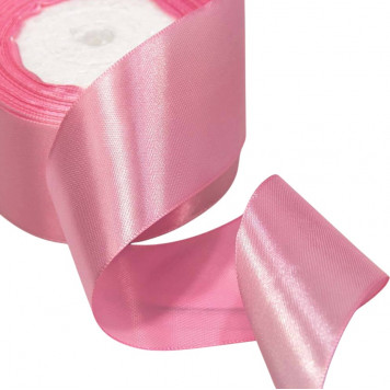 Лента атласная Сатин Светло розово-лиловый 50мм, 25ярд