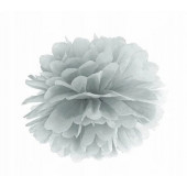 Помпон 25см серебро