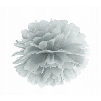 Помпон 25см серебро