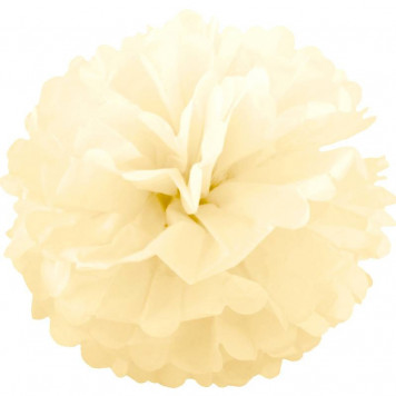 Помпон 36см слоновая кость