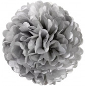 Помпон 36см серебро