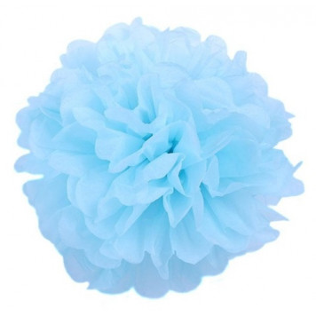 Помпон 36см светло-голубой