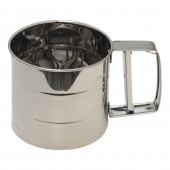Кружка - сито для просеивания муки Доляна, 375 мл, металл, серебристая