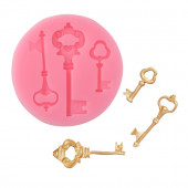 Молд 6,5х1 см "Три ключа" цвет МИКС