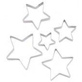 Набор форм для вырезания печенья 5 шт "Звёздочка" 7,8x7,5x1,2 см