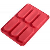 Форма для выпечки 6 ячеек "Сладости.Эклер" 34х22х1,5 см, цвет МИКС