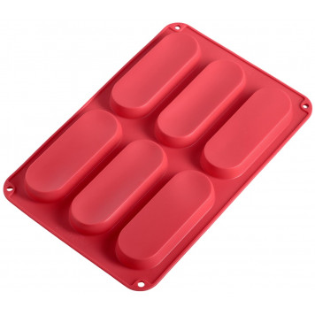 Форма для выпечки 6 ячеек "Сладости.Эклер" 34х22х1,5 см, цвет МИКС
