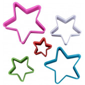 Набор форм для печенья 5 шт "Звезда", цвет МИКС