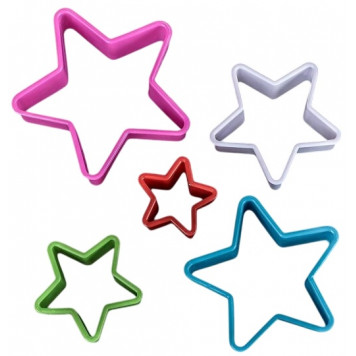 Набор форм для печенья 5 шт "Звезда", цвет МИКС