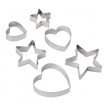 Набор форм для вырезания печенья 6 шт "Сердце, звездочка" 2599228