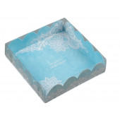 Коробка для печенья, кондитерская упаковка с пластиковой крышкой, «Сделано с любовью», 13 х 13 х 3 см