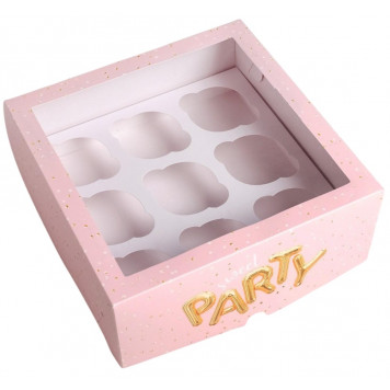 Коробка для капкейков  Sweet Party 25 х 25 х 10см