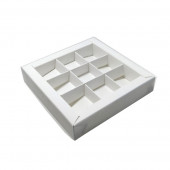 Коробка 9 конфет 15*15*3 шоколад