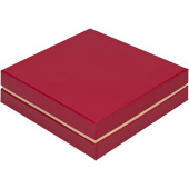 Коробка 9 конфет 16*16*4 без окна золото/красная премиум