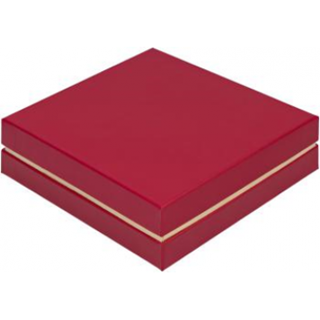 Коробка 9 конфет 16*16*4 без окна золото/красная премиум