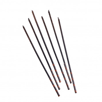 Свечи для торта, 6 штук «Сияние», чёрный, 17 см