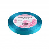 Лента атласная, 10 мм, 23±1 м, голубая №47