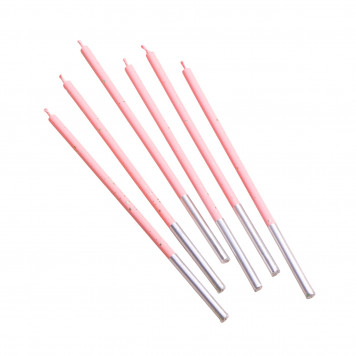 Свечи для торта «Исполнение желаний», 15 см, 6 шт., розовый цвет