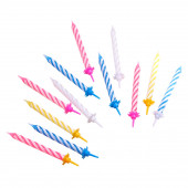 Свечи в торт "Спираль", 6.5х0.5см, 12 шт