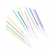 Свечи для торта коктейльные с подставками, 12 см, набор 12 шт