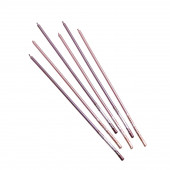 Набор свечей в торт, 6 штук "Happy", 17 см, фиолетовый с металликом