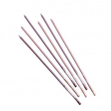 Набор свечей в торт, 6 штук "Happy", 17 см, фиолетовый с металликом