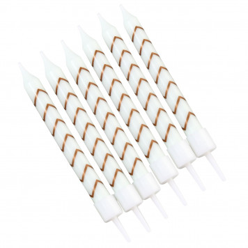 Свечи в торт "С Днем рождения", узоры, 6 шт