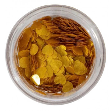 Глиттер фигурный сердца золотые, 0,5 г