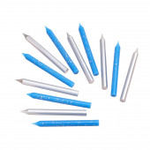 Свеча для торта «Спарк», 12 шт., 8 см, синий и серебряный металлик