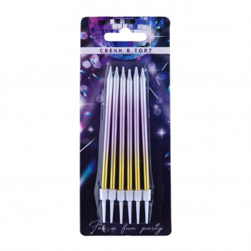 Свечи в торт "Make a wish", 7,5 х 18 см