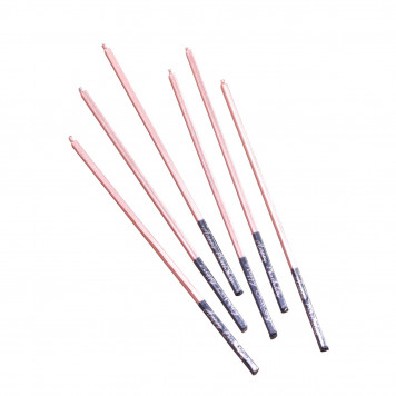 Набор свечей в торт, 6 штук "Розовый металлик", 15 см