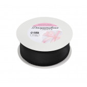 Лента капроновая волна с блеском 40мм*10±1м №42 чёрный АУ