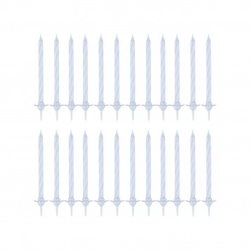 Свечи для торта, белые, 24 шт., 7 х 17 см.