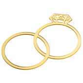 Топпер без шпажки Кольца золотой 9*6см