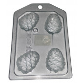 Форма пластиковая Шишка кедровая мини, 4 ячейки