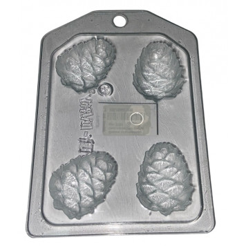 Форма пластиковая Шишка кедровая мини, 4 ячейки