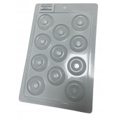 Форма пластиковая Кольцо пончик мини, 11 ячеек