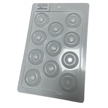 Форма пластиковая Кольцо пончик мини, 11 ячеек