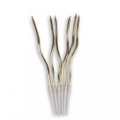 Свечи в торт Спираль медь 6шт, 16см