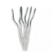 Свечи в торт Спираль серебро 6шт, 16см