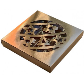 Коробка 16 конфет 20*20*3 Елочные игрушки