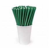 Трубочки бумажные зеленые, 50шт