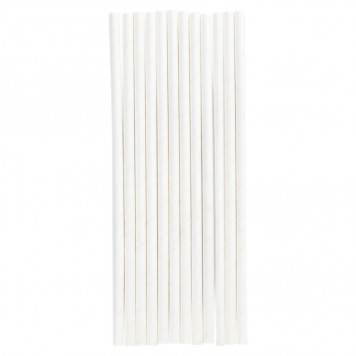 Трубочки бумажные белые, 50шт