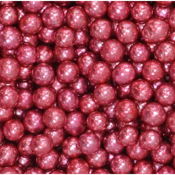 Посыпки Mixie Шарики металлик красные 3мм, 50г