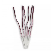 Свечи в торт Спираль сиреневая 16см, 6шт