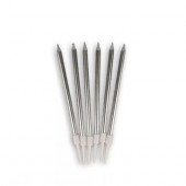 Свечи в торт Серебро 12,5см, 6шт