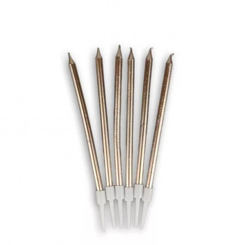 Свечи в торт Медь 12,5см, 6шт