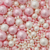 Посыпки Глиттер Нежный (белоснежный, розовый), 50г