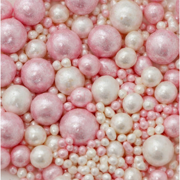 Посыпки Глиттер Нежный (белоснежный, розовый), 50г