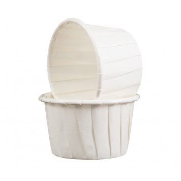 Мини-капсулы для маффинов с бортиком Белые 38*30мм, 20шт